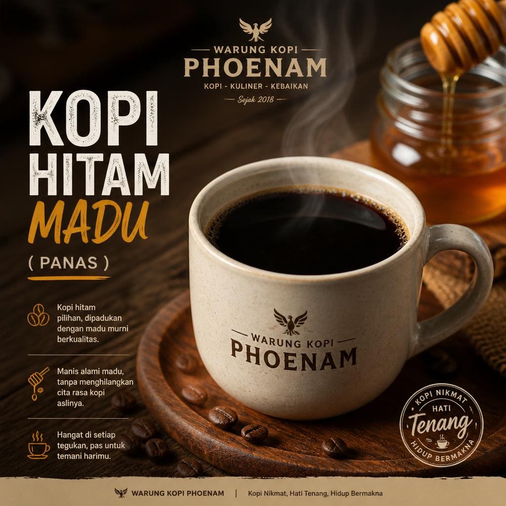 Kopi Hitam Madu Panas Warkop Phoenam